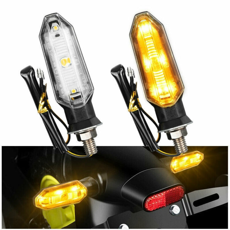 1 Pair MK-121 3 LEDs Shark Motorcycle Signal Lamp(Yellow Light) - Signal Lights by buy2fix | Online Shopping UK | buy2fix