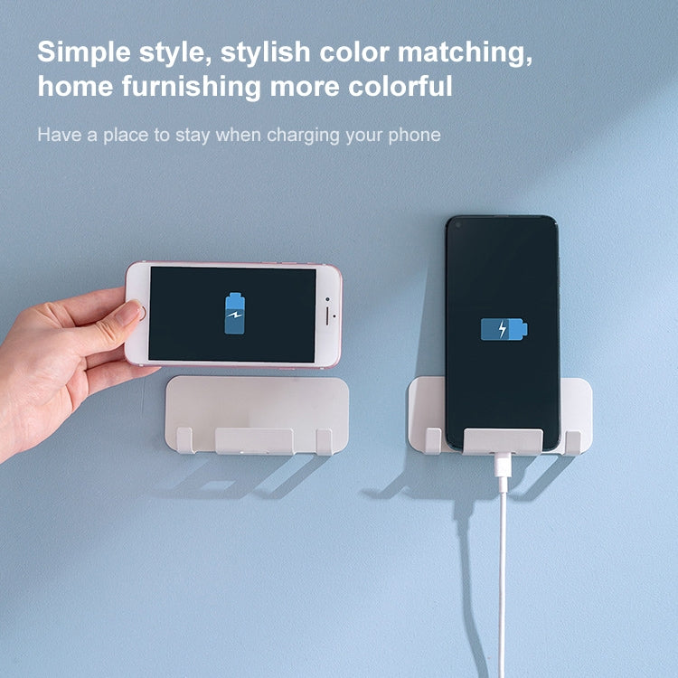 2 PCS Punch-Free Wall-Mounted Rack Mobile Phone Charging Holder(Blue) - Shower & Wall Mounts by buy2fix | Online Shopping UK | buy2fix