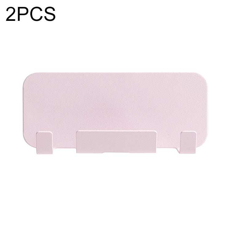 2 PCS Punch-Free Wall-Mounted Rack Mobile Phone Charging Holder(Pink) - Shower & Wall Mounts by buy2fix | Online Shopping UK | buy2fix