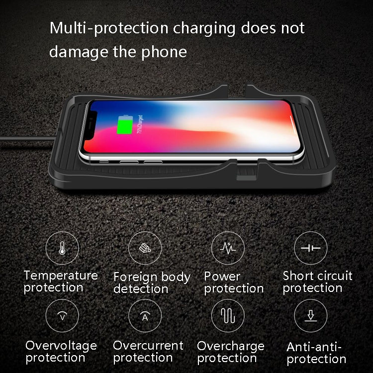 C7 Car Navigation 2 In 1 Multi-Function Non-Slip Pad Wireless Charger(Black) - Wireless Charging Pads by buy2fix | Online Shopping UK | buy2fix