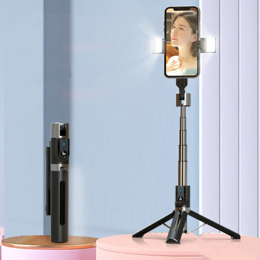 Mobile Phone Tripod Bluetooth Remote Control Live Selfie Stick, Specification: P96D2 Double Light by buy2fix