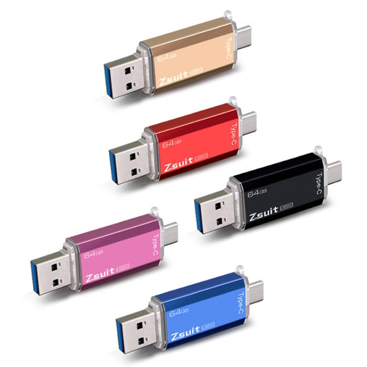 Zsuit Zstpc3 2 in 1 Type-C Interface Metal Phone U Disk, Randon Color Delivery 8GB(USB3.0) by Zsuit