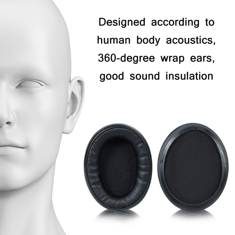 2pcs Sponge Headphone Covers For Audio-Technica ATH-AR5BT / AR5iS(Black) - Earmuff & Pad by buy2fix | Online Shopping UK | buy2fix