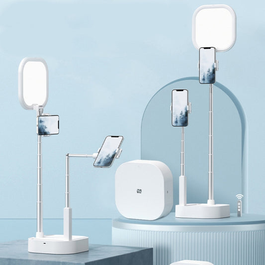 V8 Dual-Camera 360-Degree Rotating Light-Filling Live Stand, Spec: Holder + Remote + Storage Bag by buy2fix