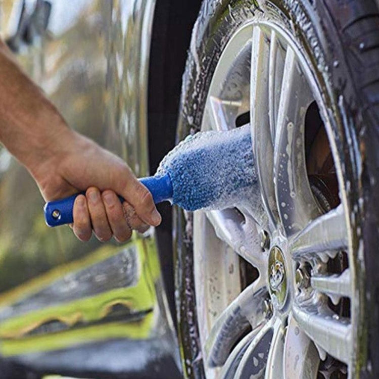 Fiber Long Shank Tire Brush(Grey) - Car washing supplies by buy2fix | Online Shopping UK | buy2fix