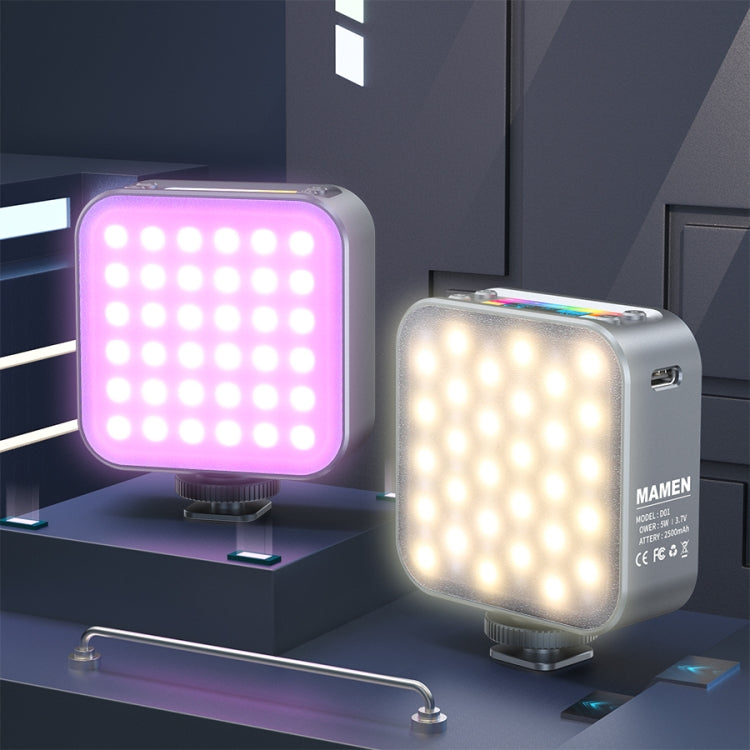 Mamen D01 66 LEDs 2500-9000K Double-Sided RGB LED Fill Lights - by buy2fix | Online Shopping UK | buy2fix