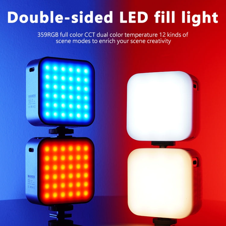 Mamen D01 66 LEDs 2500-9000K Double-Sided RGB LED Fill Lights - by buy2fix | Online Shopping UK | buy2fix