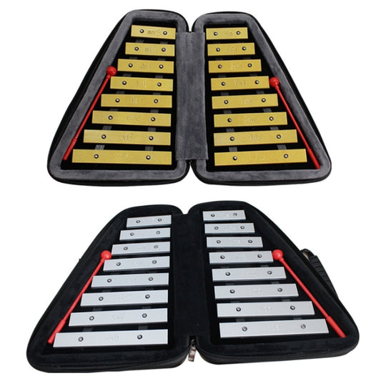 JZ-35 16-Tone Double Row Carillon Orff Percussion Instrument, Color: Golden by buy2fix