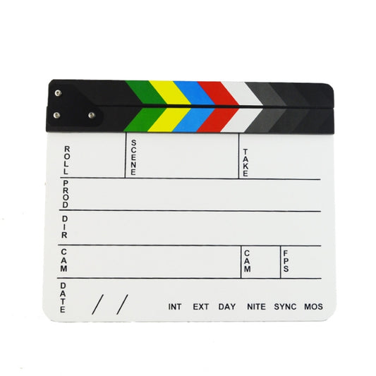 30 X 25cm English Colorful Acrylic Clapperboard TV Film Movie Clapper Board - Other Props by buy2fix | Online Shopping UK | buy2fix