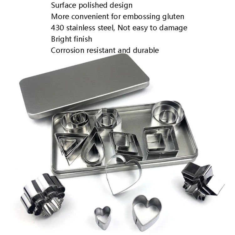 30 PCS / Set Stainless Steel Biscuit Mold - Food Molds by buy2fix | Online Shopping UK | buy2fix