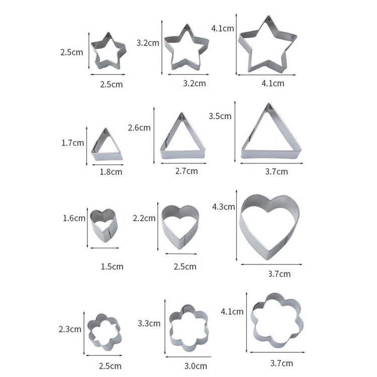 30 PCS / Set Stainless Steel Biscuit Mold - Food Molds by buy2fix | Online Shopping UK | buy2fix
