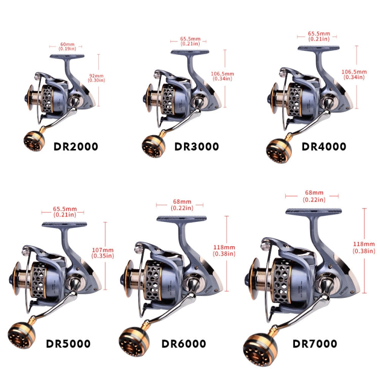 PROBEROS Metal Wire Cup Fishing Wheel Spinning Wheel, Mode: DR5000 - Fishing Reels by buy2fix | Online Shopping UK | buy2fix