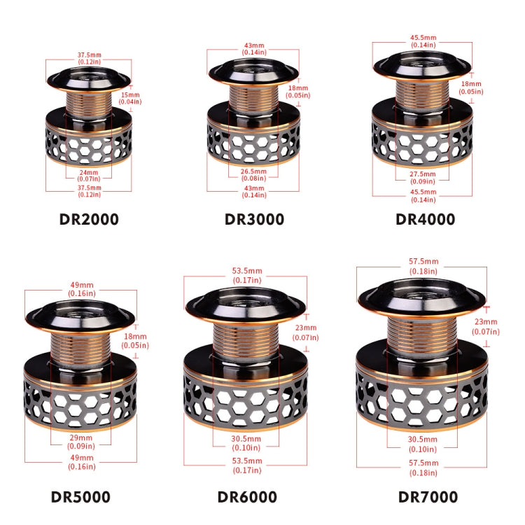PROBEROS Metal Wire Cup Fishing Wheel Spinning Wheel, Mode: DR5000 - Fishing Reels by buy2fix | Online Shopping UK | buy2fix