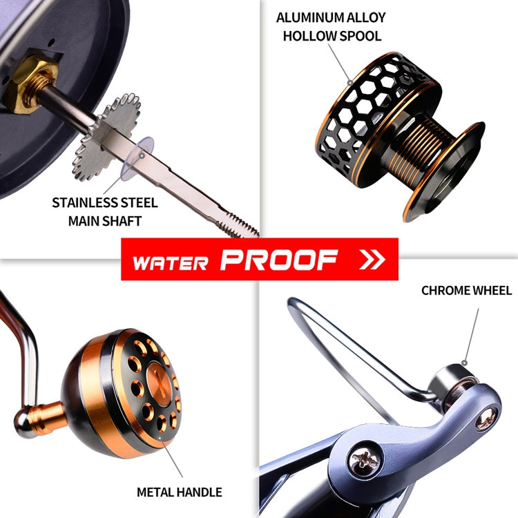 PROBEROS Metal Wire Cup Fishing Wheel Spinning Wheel, Mode: DR5000 - Fishing Reels by buy2fix | Online Shopping UK | buy2fix