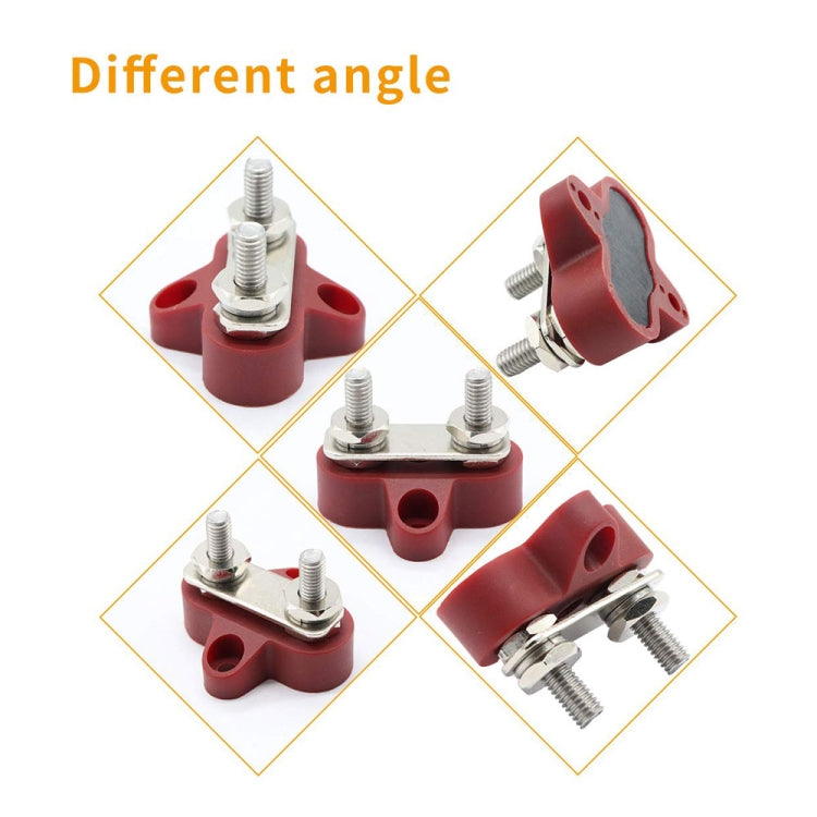 Double Terminal Block Spiral Fixed Wire Connector, Color: M6 Black - Booster Cable & Clip by buy2fix | Online Shopping UK | buy2fix