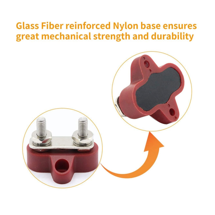 Double Terminal Block Spiral Fixed Wire Connector, Color: M6 Black - Booster Cable & Clip by buy2fix | Online Shopping UK | buy2fix