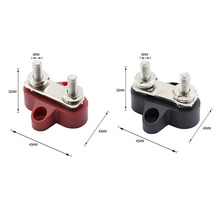Double Terminal Block Spiral Fixed Wire Connector, Color: M6 Red - Booster Cable & Clip by buy2fix | Online Shopping UK | buy2fix