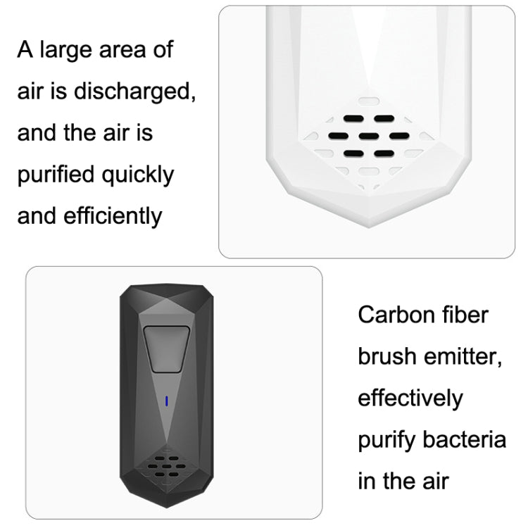 CT02 Negative Ion Air Purifier Pet Deodorant Removal Cleaner, Product specifications: US Plug(Black) - Air Purifiers & Accessories by buy2fix | Online Shopping UK | buy2fix