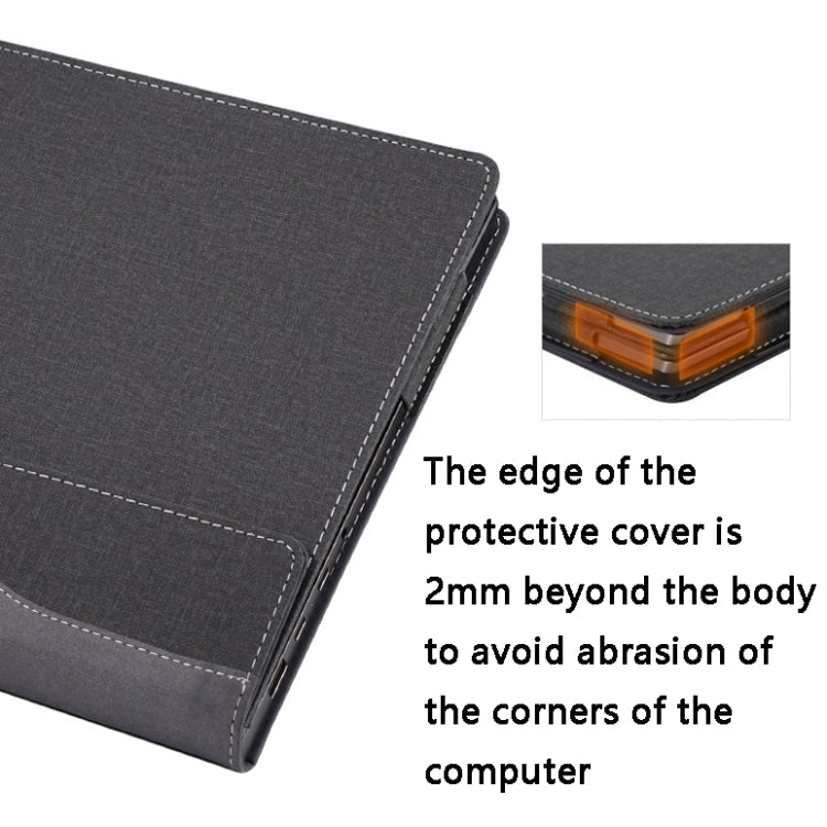 PU Leather Laptop Protective Case For HP Envy X360 15-BP / CN / DR / DS(Blue) by buy2fix