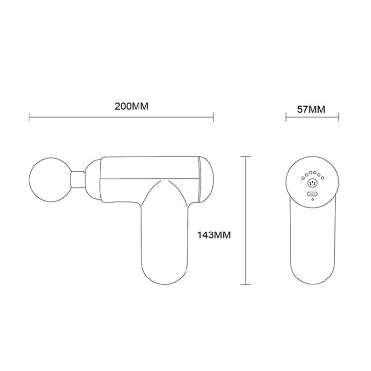 J12A Mini Vibrating Massage Button Type Fascia Gun, Specification: Red - Massage gun & Accessories by buy2fix | Online Shopping UK | buy2fix