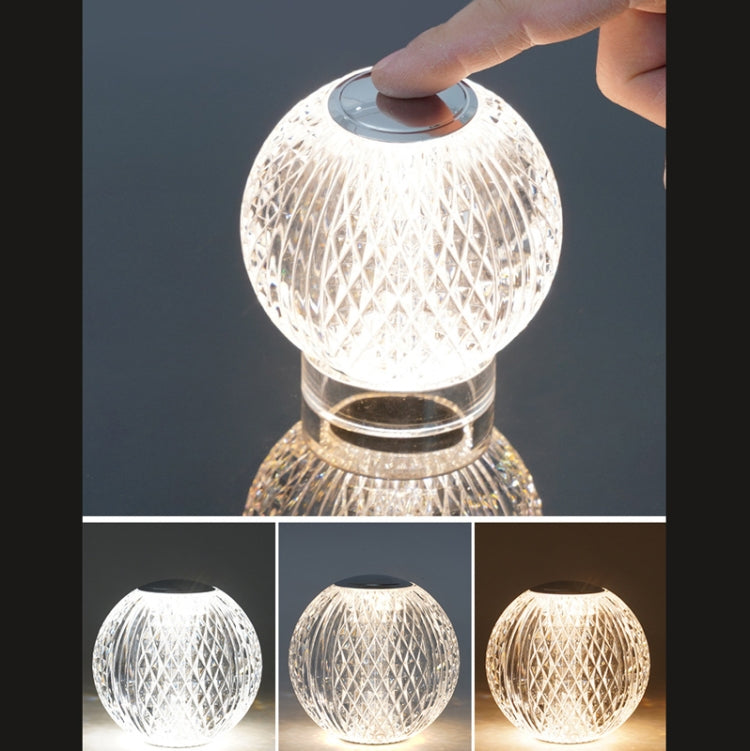 Crystal Ball Small Table Lamp USB Acrylic Night Light, Specification: MT1 110 x 110mm - by buy2fix | Online Shopping UK | buy2fix