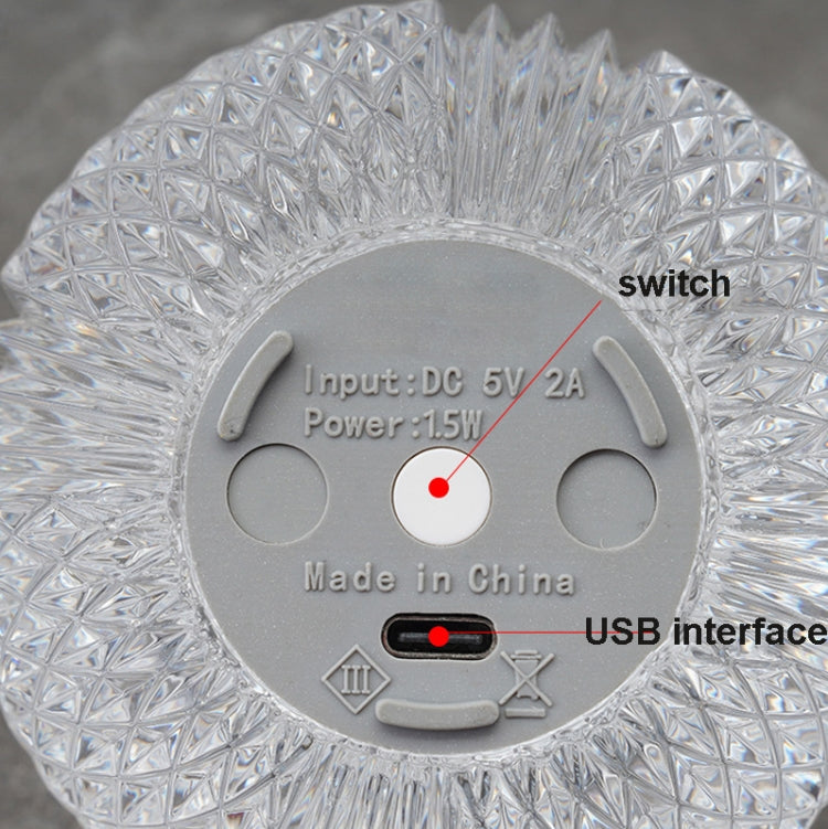 Crystal Ball Small Table Lamp USB Acrylic Night Light, Specification: MT1 110 x 110mm - by buy2fix | Online Shopping UK | buy2fix