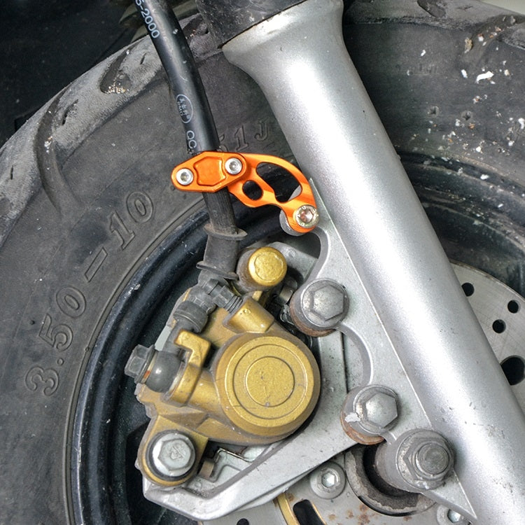 2 PCS Motorcycle Modification Accessories Universal Brake Hose Clamp(Orange) - Motorbike Brakes by buy2fix | Online Shopping UK | buy2fix