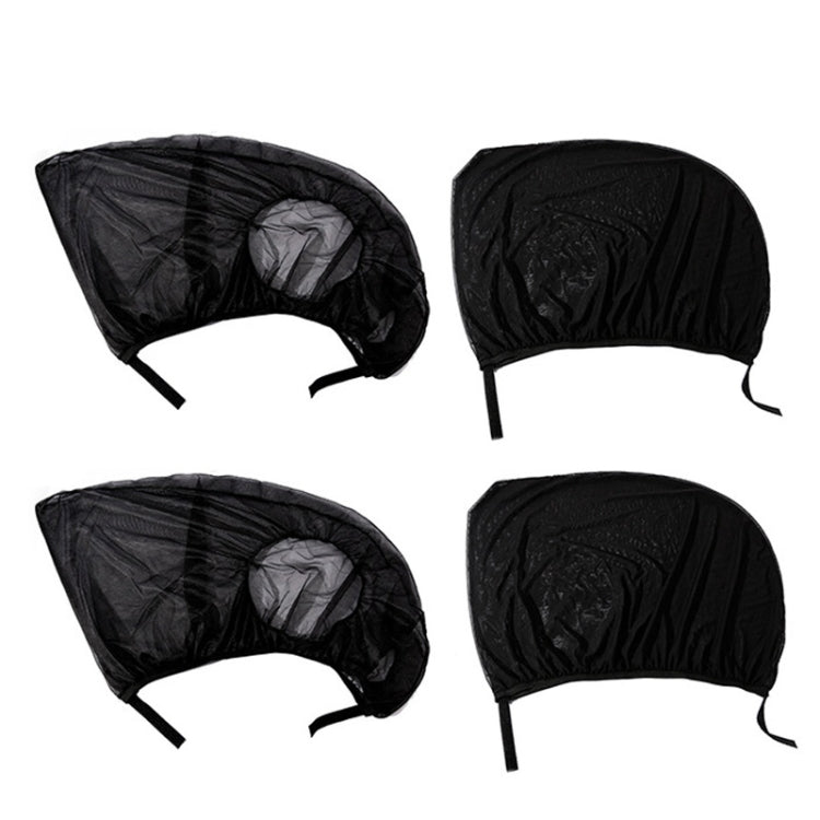1 Pair Mesh Linen Car Adhesive Curtain Sunshade(Rear Window) - Window Foils & Solar Protection by buy2fix | Online Shopping UK | buy2fix