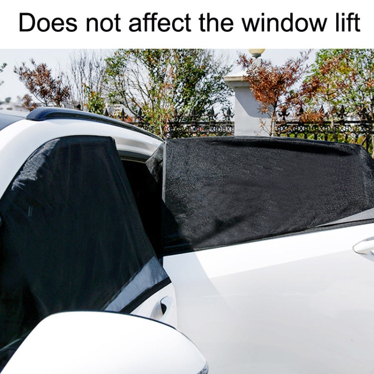 1 Pair Mesh Linen Car Adhesive Curtain Sunshade(Front Window) - Window Foils & Solar Protection by buy2fix | Online Shopping UK | buy2fix
