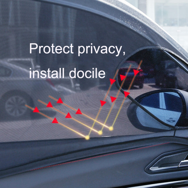 1 Pair Mesh Linen Car Adhesive Curtain Sunshade(Front Window) - Window Foils & Solar Protection by buy2fix | Online Shopping UK | buy2fix