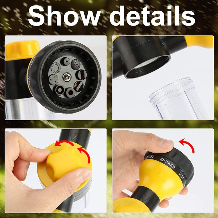 8 in 1 Car Wash Foam Pot Water Sprinkler(Green) - Car washing supplies by buy2fix | Online Shopping UK | buy2fix