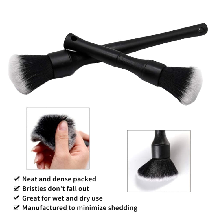 Car Air Conditioner Outlet Brush Interior Cleaning Soft Brush, Specification: Small+Large(Black) - Car washing supplies by buy2fix | Online Shopping UK | buy2fix