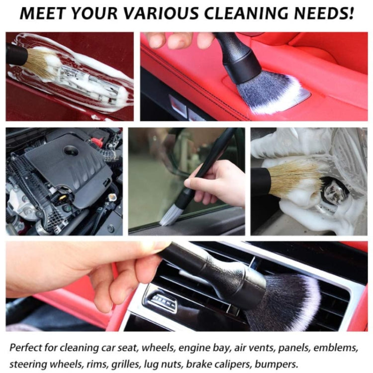 Car Air Conditioner Outlet Brush Interior Cleaning Soft Brush, Specification: Small+Large(Red) - Car washing supplies by buy2fix | Online Shopping UK | buy2fix