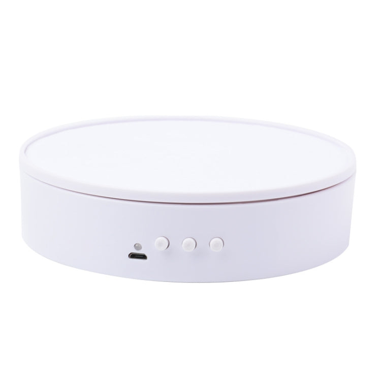 15cm Adjustable Speed Rotating Display Stand Props Turntable(White Velvet) - by buy2fix | Online Shopping UK | buy2fix