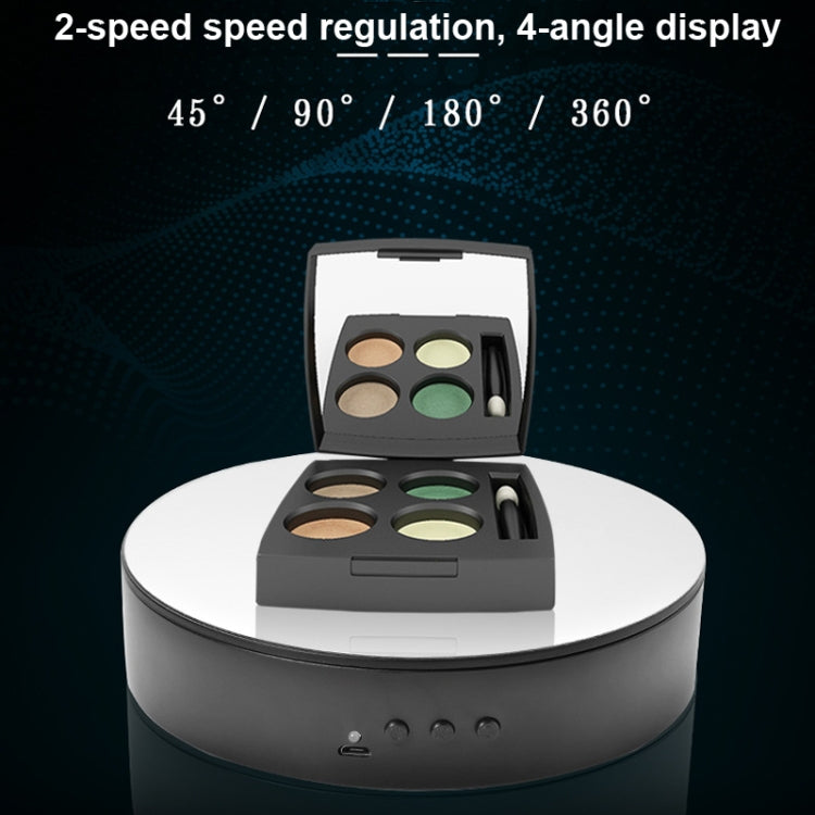 15cm Adjustable Speed Rotating Display Stand Props Turntable(White Velvet) - by buy2fix | Online Shopping UK | buy2fix