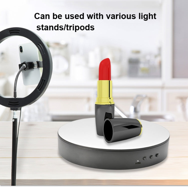 15cm Adjustable Speed Rotating Display Stand Props Turntable(White Velvet) - by buy2fix | Online Shopping UK | buy2fix