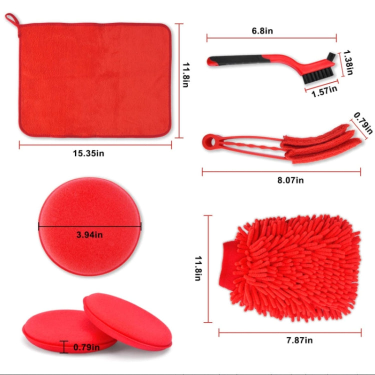 18 PCS / Set Car Wash Cleaning Brush Waterproof Car Wash Gloves - Car washing supplies by buy2fix | Online Shopping UK | buy2fix