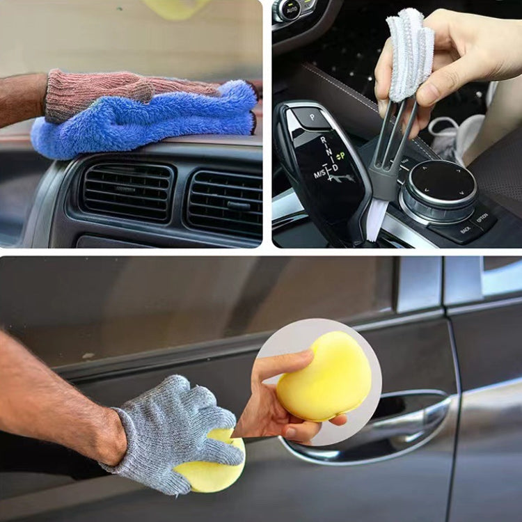 18 PCS / Set Electric Drill Cleaning Brush Water-Proof Gloves - Car washing supplies by buy2fix | Online Shopping UK | buy2fix