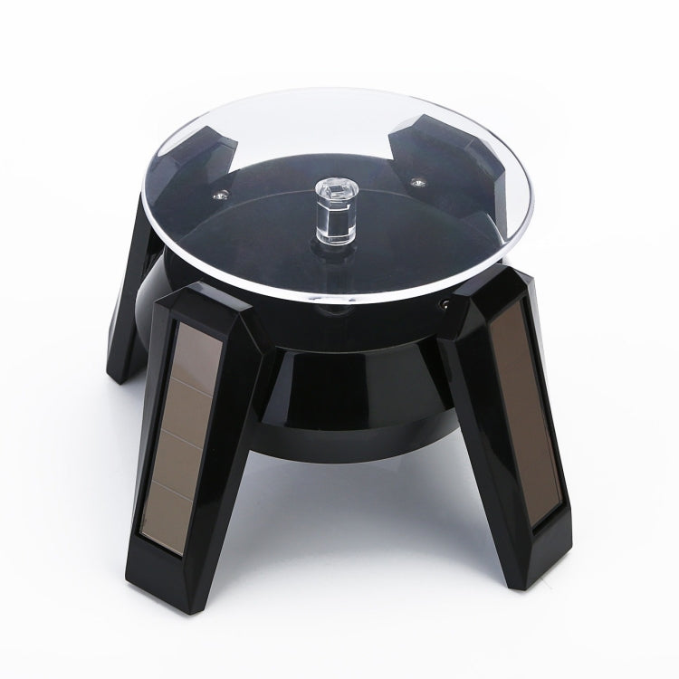 High-Footed UFO Solar 9cm 360 Rotating Display Stand Props Turntable(Black Blue Light) - by buy2fix | Online Shopping UK | buy2fix