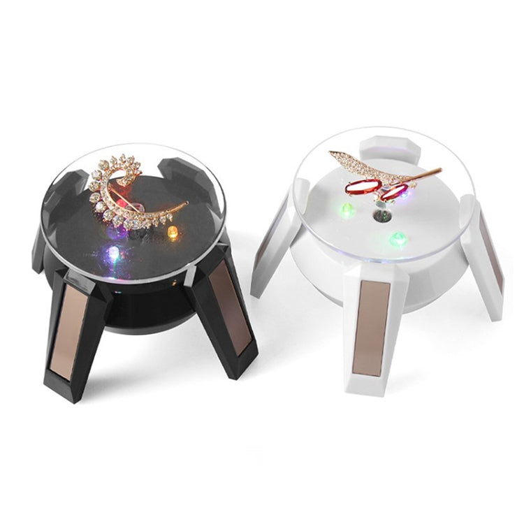 High-Footed UFO Solar 9cm 360 Rotating Display Stand Props Turntable(Black Blue Light) - by buy2fix | Online Shopping UK | buy2fix
