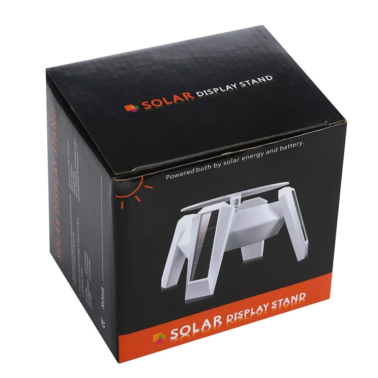 High-Footed UFO Solar 9cm 360 Rotating Display Stand Props Turntable(Gold Blue Light) by buy2fix