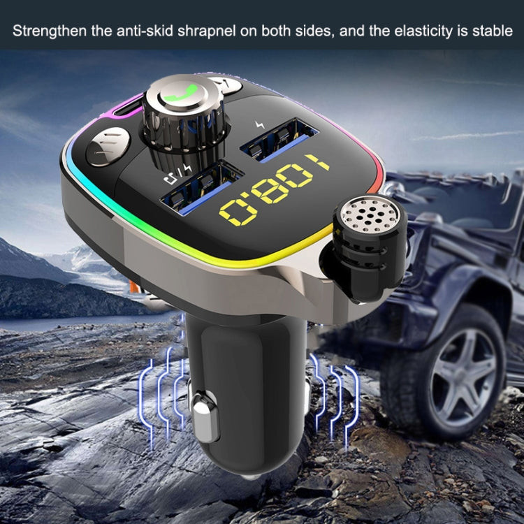 BC08 Car MP3 Bluetooth FM Transmitter With Ambient Light - Bluetooth Car Kits by buy2fix | Online Shopping UK | buy2fix