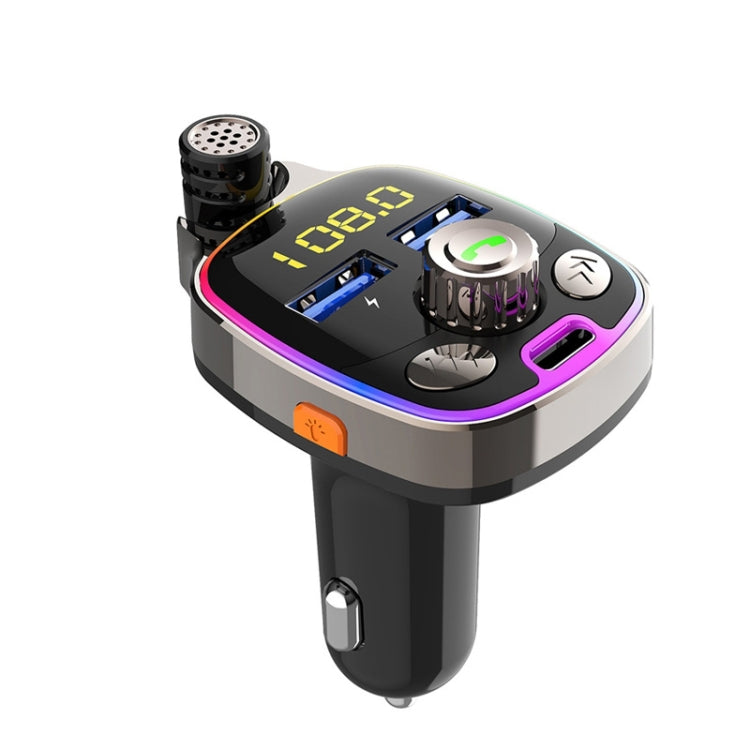 BC08 Car MP3 Bluetooth FM Transmitter With Ambient Light - Bluetooth Car Kits by buy2fix | Online Shopping UK | buy2fix