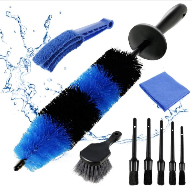 9 PCS / Set Car Wash Detail Brush Short Shank Tire Brush - Car washing supplies by buy2fix | Online Shopping UK | buy2fix