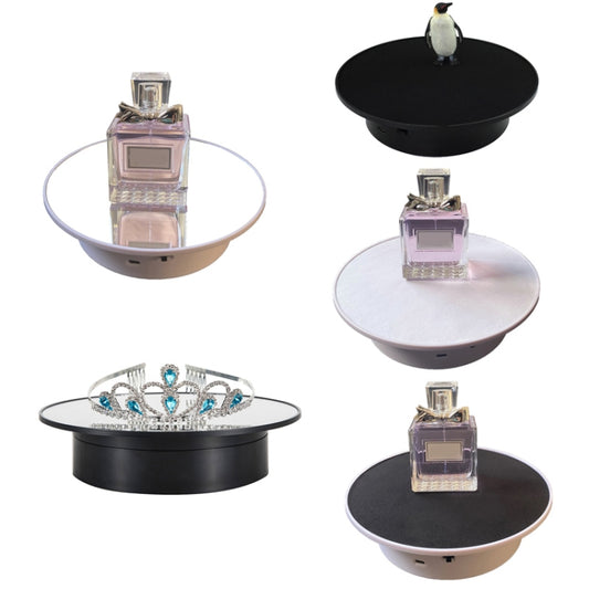 25cm USB Power Rotating Display Stand Video Shooting Props Turntable(Silver Mirror) by buy2fix