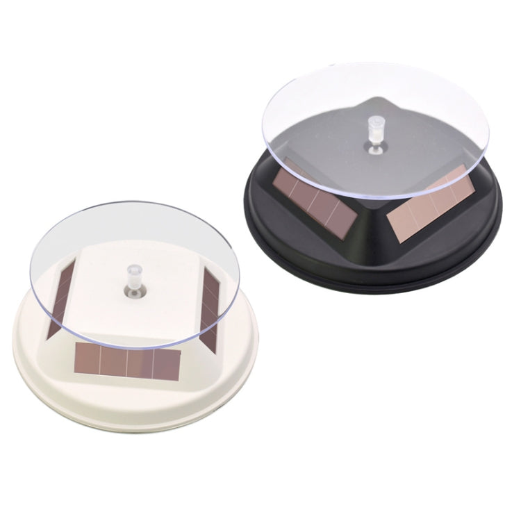 12cm Solar Rotating Display Stand Props Turntable(White) - by buy2fix | Online Shopping UK | buy2fix
