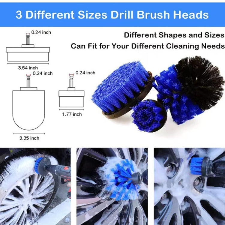 18 PCS / Set Multi-Function Cleaning Electric Drill Brush - Car washing supplies by buy2fix | Online Shopping UK | buy2fix