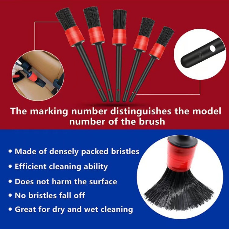 19 PCS / Set Car Wheel Cleaning Brush Interior Detail Brush - Car washing supplies by buy2fix | Online Shopping UK | buy2fix