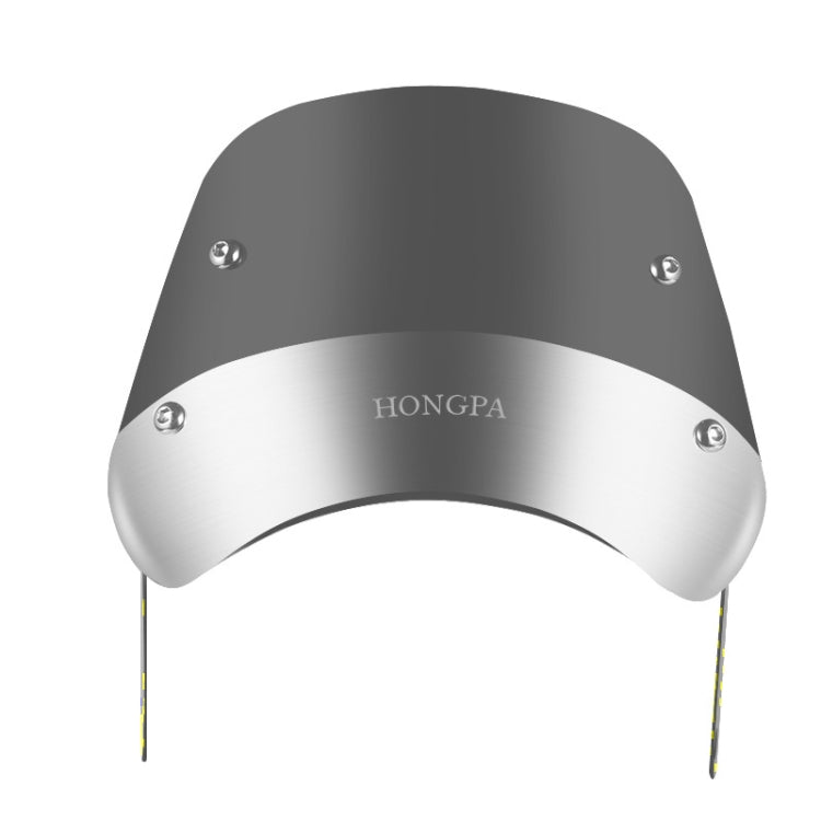 HONGPA DY-002 5-7 Inch Retro Motorcycle Modified PC Windshield(Smoked) - Others by buy2fix | Online Shopping UK | buy2fix