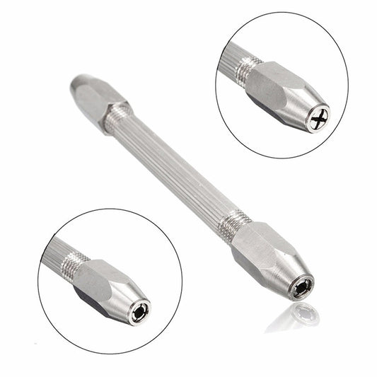 Double-ended Steel Pick + 10 Drills Aluminum Slloy Hand Drill Punch - Drill & Drill Bits by buy2fix | Online Shopping UK | buy2fix
